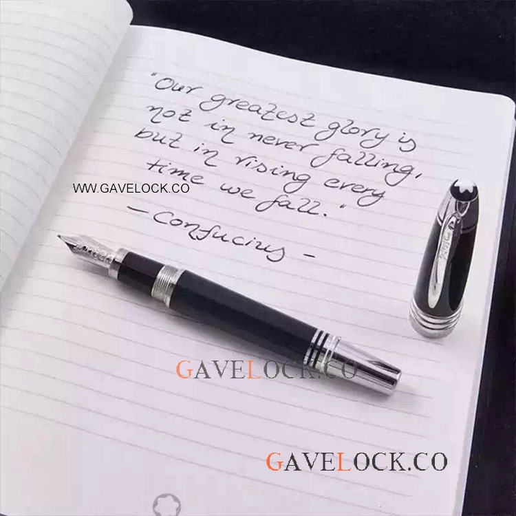 Copy JFK Mont Blanc Balck Barrel Fountain Pen - Special Edition Copy JFK Mont Blanc Balck Barrel Fountain Pen - Special Edition